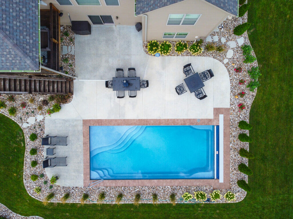 Pool and Patio Aerial