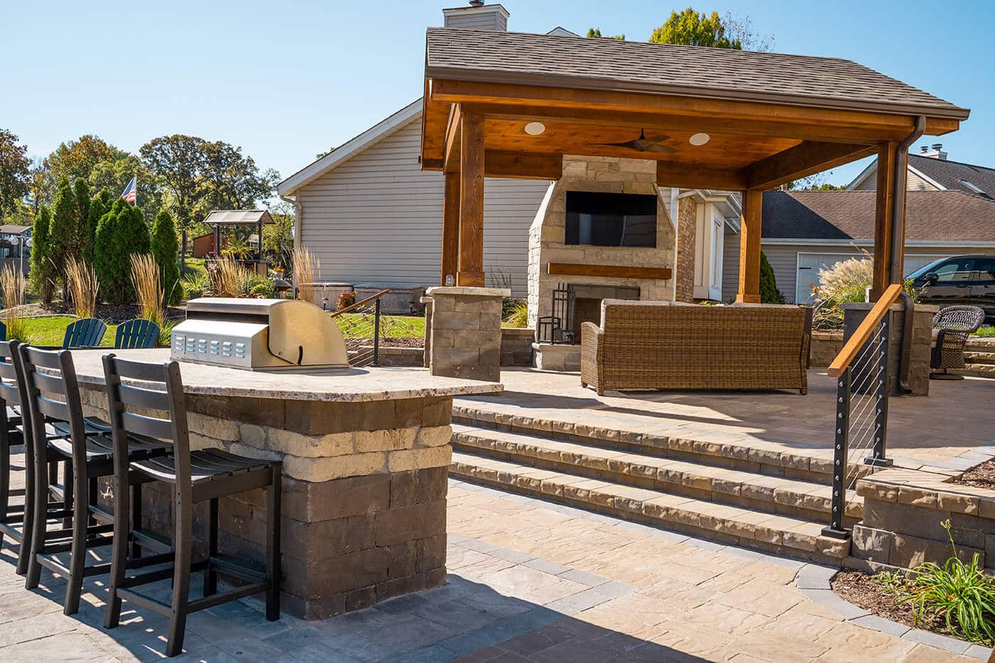 Outdoor Kitchen and Custom Gazebo