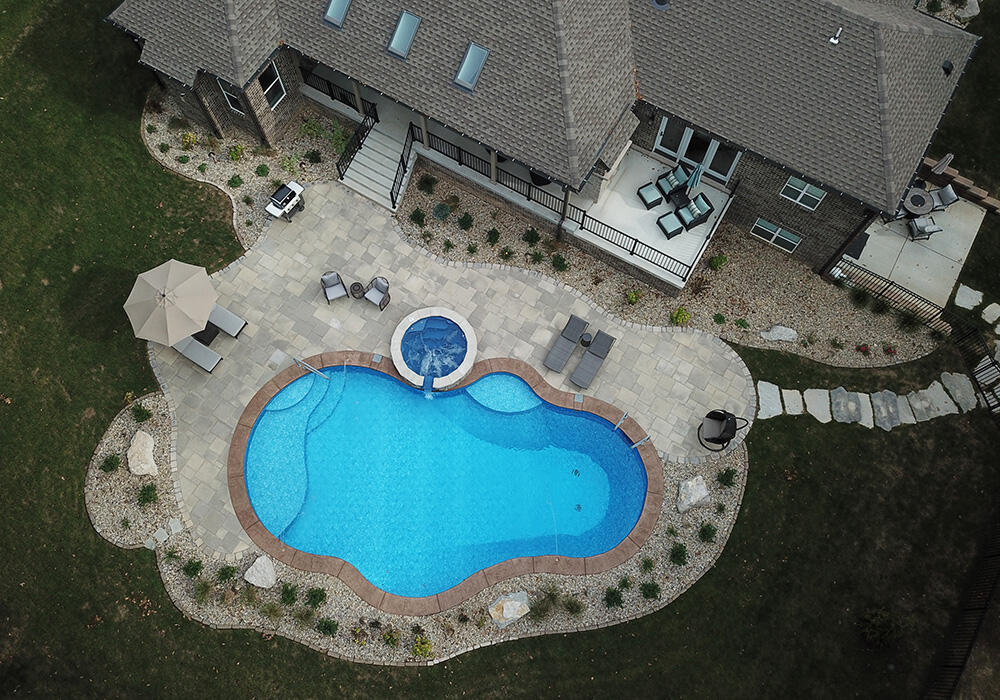 Spillover Pool and Spa Aerial