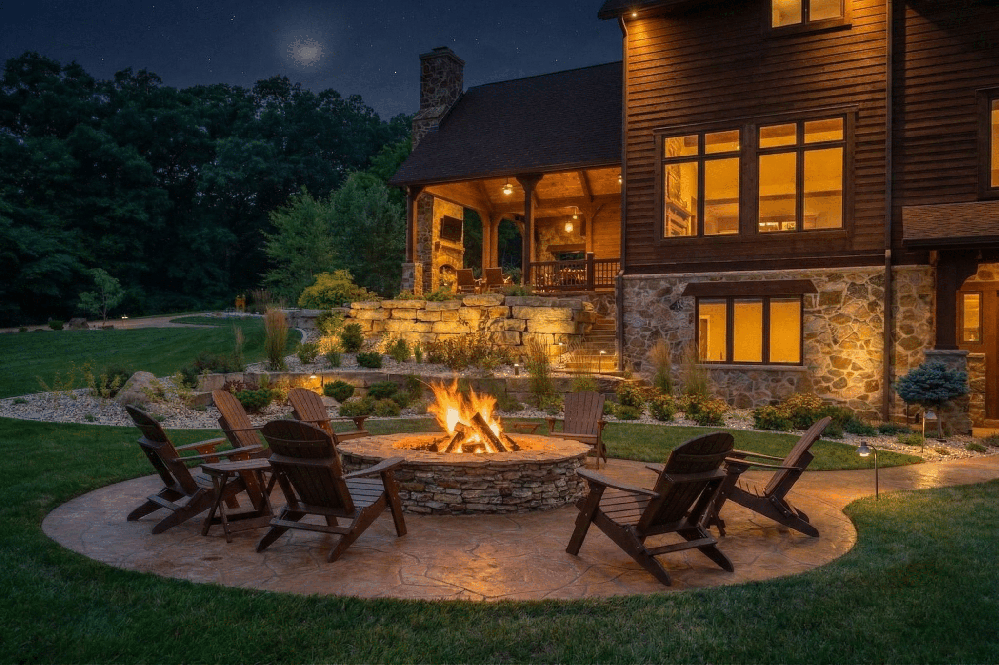 Custom Built Stone Fire Features | Elevate Outdoor